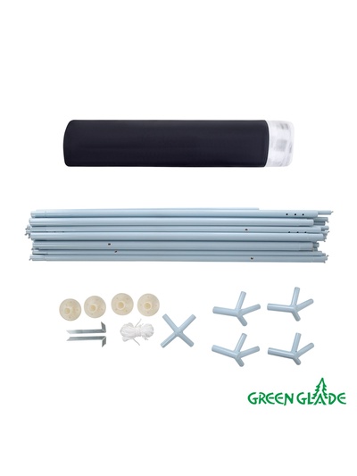 Тент-шатёр садовый Green Glade 1086, 3×3×2.5 м, с москитной сеткой, полиэстер, металлический каркас, синий