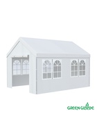 Тент-шатёр садовый Green Glade 3034, 3×4×3.1 м, полиэстер, металлический каркас, белый - Фото 1