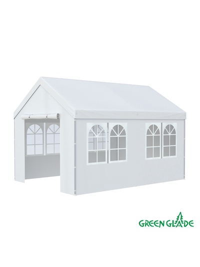 Тент-шатёр садовый Green Glade 3034, 3×4×3.1 м, полиэстер, металлический каркас, белый