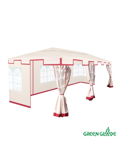 Тент-шатёр садовый Green Glade 1049, 3×6×2.5 м, полиэстер, металлический каркас, бежевый