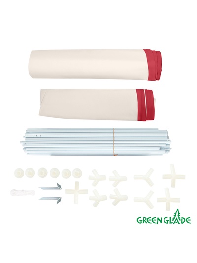 Тент-шатёр садовый Green Glade 1049, 3×6×2.5 м, полиэстер, металлический каркас, бежевый