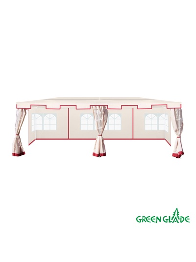 Тент-шатёр садовый Green Glade 1049, 3×6×2.5 м, полиэстер, металлический каркас, бежевый