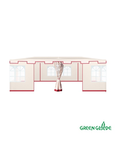 Тент-шатёр садовый Green Glade 1049, 3×6×2.5 м, полиэстер, металлический каркас, бежевый