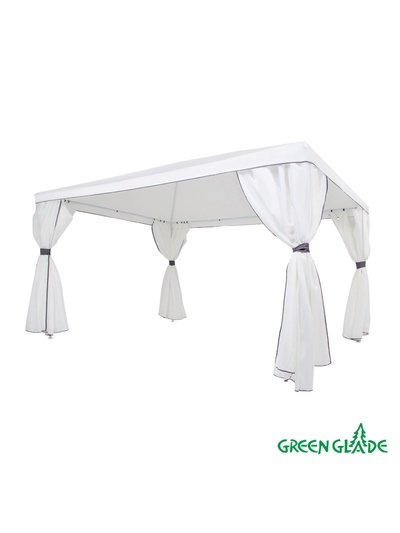 Тент-шатёр садовый Green Glade 1050, 3×4×2.5 м, полиэстер, металлический каркас, белый