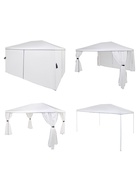 Тент-шатёр садовый Green Glade 1050, 3×4×2.5 м, полиэстер, металлический каркас, белый - Фото 5