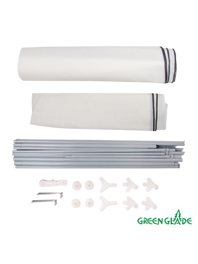 Тент-шатёр садовый Green Glade 1050, 3×4×2.5 м, полиэстер, металлический каркас, белый