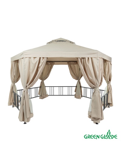 Тент-шатёр садовый Green Glade 1080, 2×2×2 м, полиэстер, стальной каркас, бежевый