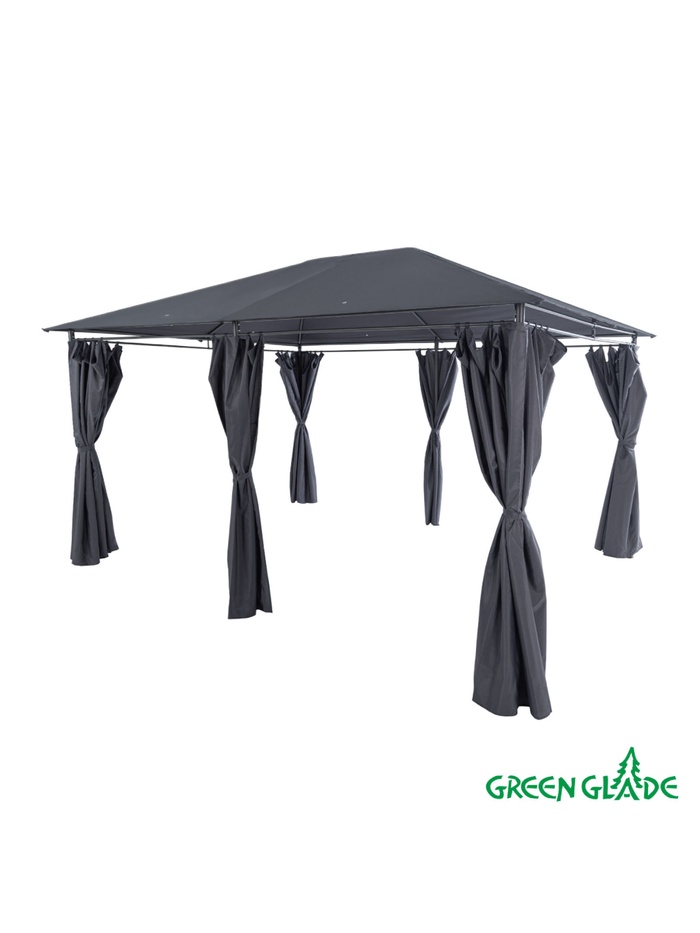Тент-шатёр садовый Green Glade 1149, 3×4×2.65 м, полиэстер, стальной каркас, серый
