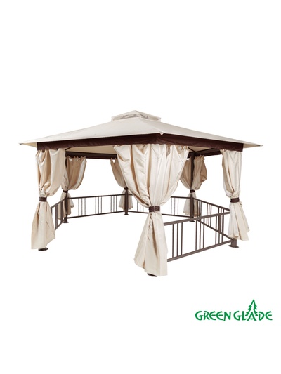 Тент-шатёр садовый Green Glade 1150, 2.5×2.5×2.5 м, полиэстер, стальной каркас, бежевый