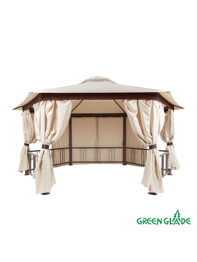 Тент-шатёр садовый Green Glade 1150, 2.5×2.5×2.5 м, полиэстер, стальной каркас, бежевый
