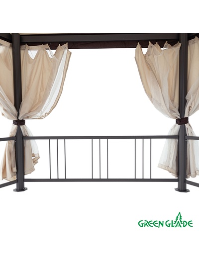Тент-шатёр садовый Green Glade 1150, 2.5×2.5×2.5 м, полиэстер, стальной каркас, бежевый