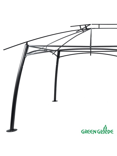 Тент-шатёр садовый Green Glade 1151, 3×6×2.65 м, с москитной сеткой, полиэстер, стальной каркас, коричневый