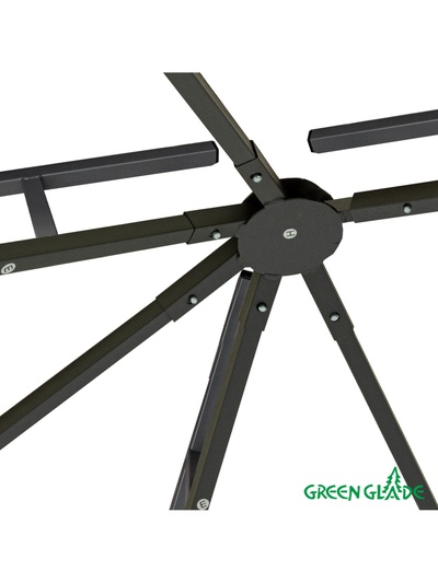 Тент-шатёр садовый Green Glade 1151, 3×6×2.65 м, с москитной сеткой, полиэстер, стальной каркас, коричневый