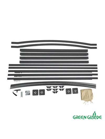 Тент-шатёр садовый Green Glade 1152, 3×3×2.32 м, полиэстер, стальной каркас, бежевый