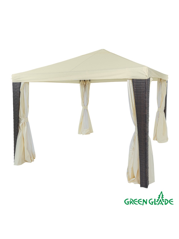 Тент-шатёр садовый Green Glade 3176, 3×3×2.5 м, полиэстер, металлический каркас, бежевый