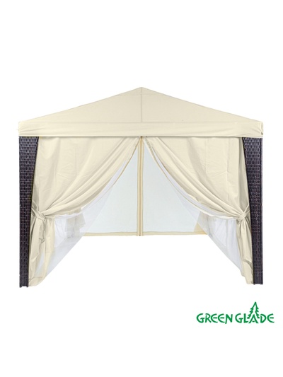 Тент-шатёр садовый Green Glade 3176, 3×3×2.5 м, полиэстер, металлический каркас, бежевый