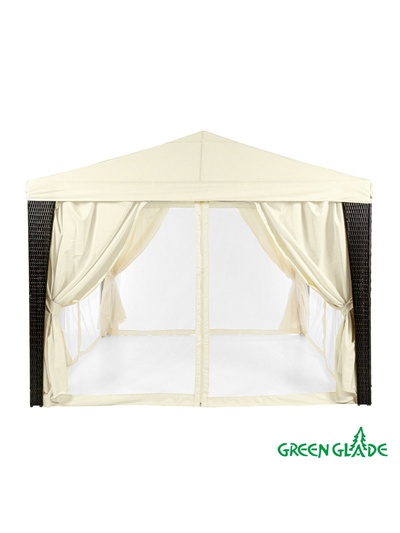 Тент-шатёр садовый Green Glade 3176, 3×3×2.5 м, полиэстер, металлический каркас, бежевый