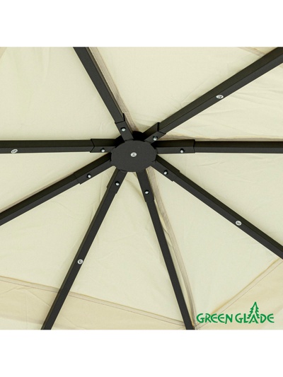 Тент-шатёр садовый Green Glade 3176, 3×3×2.5 м, полиэстер, металлический каркас, бежевый
