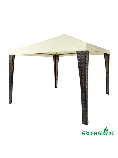 Тент-шатёр садовый Green Glade 3176 В, 3×3×2.5 м, полиэстер, металлический каркас, бежевый