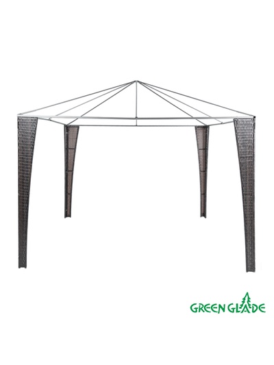 Тент-шатёр садовый Green Glade 3176 В, 3×3×2.5 м, полиэстер, металлический каркас, бежевый