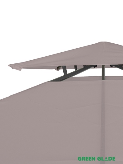 Тент-шатёр садовый Green Glade 43302, 3×3×2.45 м, полиэстер, стальной каркас, коричневый