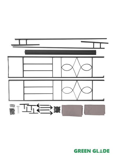 Тент-шатёр садовый Green Glade 43302, 3×3×2.45 м, полиэстер, стальной каркас, коричневый