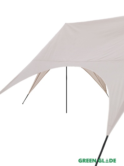 Тент-шатёр садовый Green Glade 72603, 8.5×5×2.6 м, оксфорд, стальной каркас, бежевый