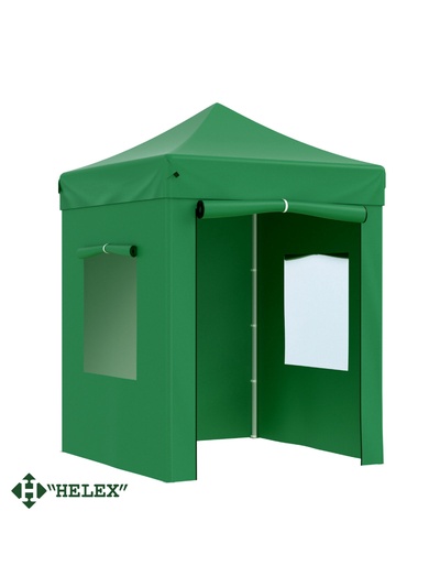 Тент-шатёр садовый Helex 4220, 2×2×3 м, полиэстер, стальной каркас, зелёный