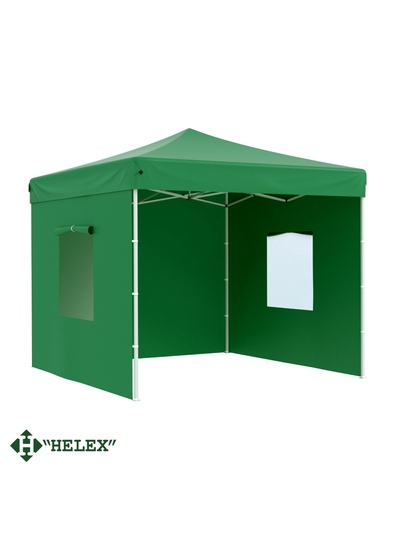 Тент-шатёр садовый Helex 4331, 3×3×3 м, полиэстер, стальной каркас, зелёный