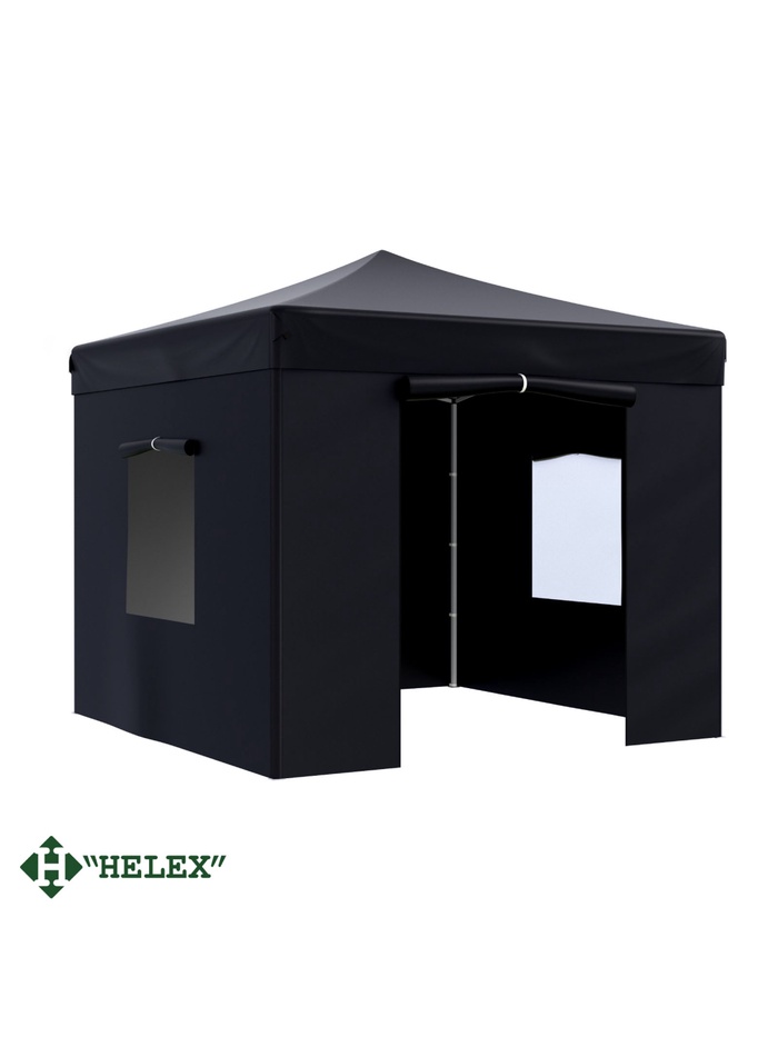 Тент-шатёр садовый Helex 4332, 3×3×3 м, полиэстер, стальной каркас, чёрный