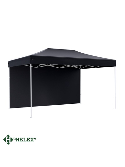 Тент-шатёр садовый Helex 4342, 4.5×3×3 м, полиэстер, стальной каркас, чёрный