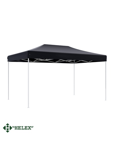 Тент-шатёр садовый Helex 4342, 4.5×3×3 м, полиэстер, стальной каркас, чёрный