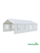 Тент-шатёр садовый Green Glade 1093, 4×8×3.2 м, полиэтилен, металлический каркас, белый - Фото 1