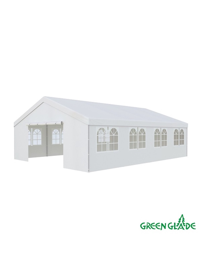 Тент-шатёр садовый Green Glade 3006, 6×8×3.1 м, полиэстер, металлический каркас, белый
