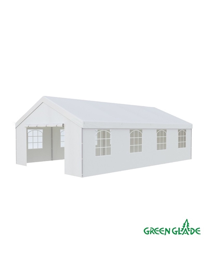Тент-шатёр садовый Green Glade 3018, 5×8×3.3 м, полиэстер, металлический каркас, белый