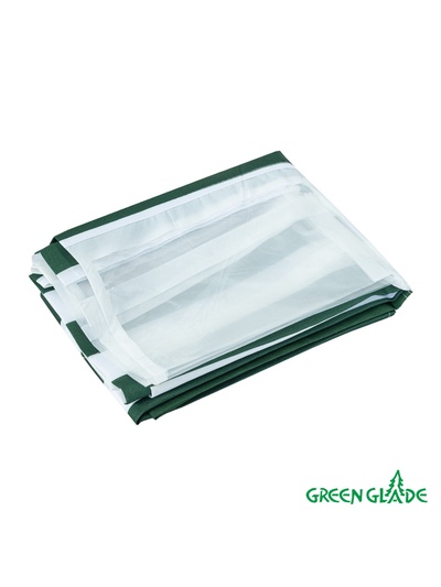 Стенка для садового тента Green Glade 4110, 1.95×2.95 м, полиэстер, с окном, зелёная