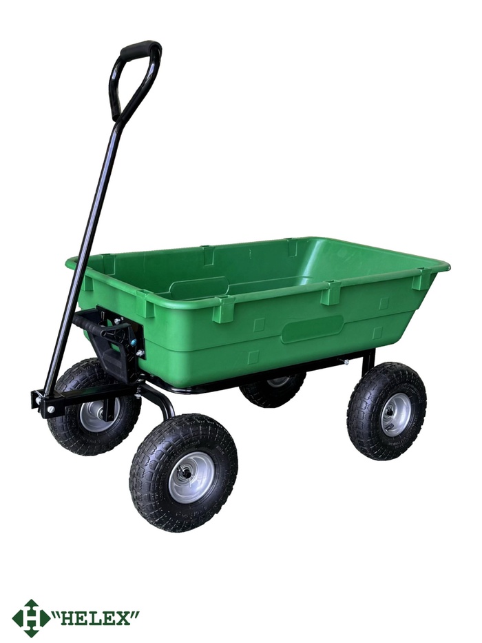 Садовая тележка-самосвал зеленая G202