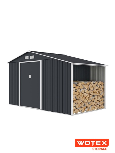 Сарай для дачи Wotex Storage-08-3, 342×195×203 см, тёмно-серый