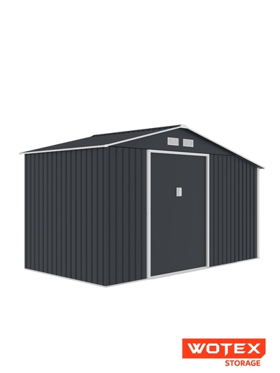 Сарай для дачи Wotex Storage-08-3, 342×195×203 см, тёмно-серый