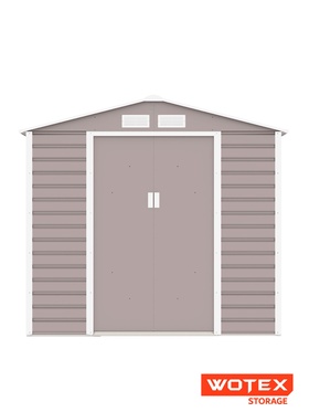 Сарай WOTEX Storage-07-1, бежевый с белым, 213х131х192 см