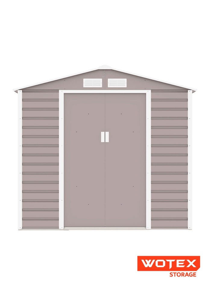 Сарай WOTEX Storage-07-1, бежевый с белым, 213х131х192 см