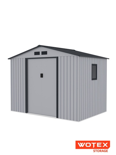 Сарай для дачи Wotex Storage-06-2, 277×195×213 см, светло-серый