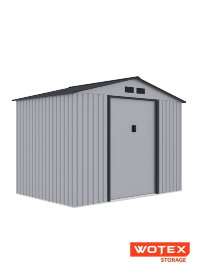 Сарай для дачи Wotex Storage-06-2, 277×195×213 см, светло-серый