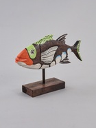 УЦЕНКА Сувенир "Рыба разноцветная" дерево на подставке 40х9х27 см - Фото 2