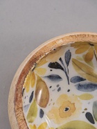 УЦЕНКА Набор розеток на подносе "Желтые и синие цветы" (3 шт) дерево манго 33,5х13х6,5 см - Фото 2