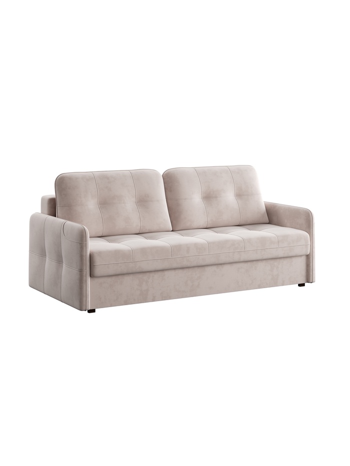 Диван прямой «Smart 1», механизм пантограф, спальное место 2000×1500 мм, велюр, цвет оникс 03 - Фото 1