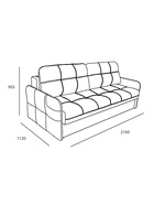 Диван прямой «Smart 1», механизм пантограф, спальное место 2000×1500 мм, рогожка, цвет шерлок 975 - Фото 11