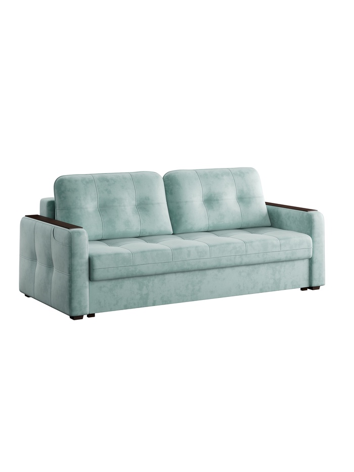 Диван прямой «Smart 3», механизм пантограф, спальное место 2000×1500 мм, велюр, цвет оникс 07