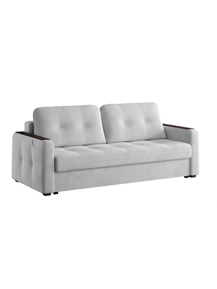 Диван прямой «Smart 3», механизм пантограф, спальное место 2000×1500 мм, велюр, цвет ультра смог - Фото 1