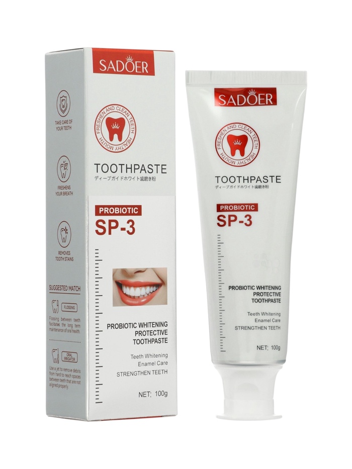 Зубная паста отбеливающая с пробиотиками, 100 г